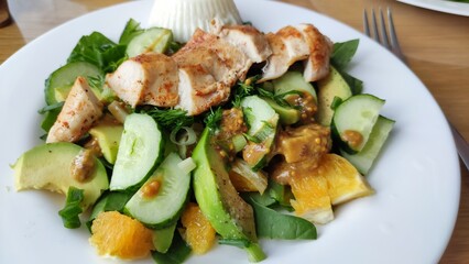 chicken and salad