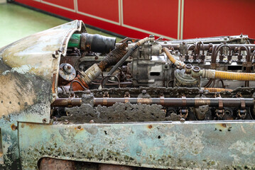Engine with its internal parts