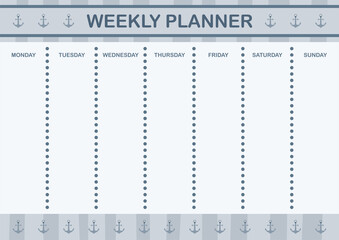 Daily and weekly planner with Anchor