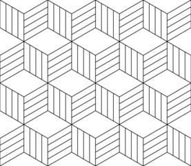 Black and white seamless vector illustrations. Coloring page, colouring  book for adults and children. Line pattern design. Decorative abstract geometric linear background. Easy to edit color and line
