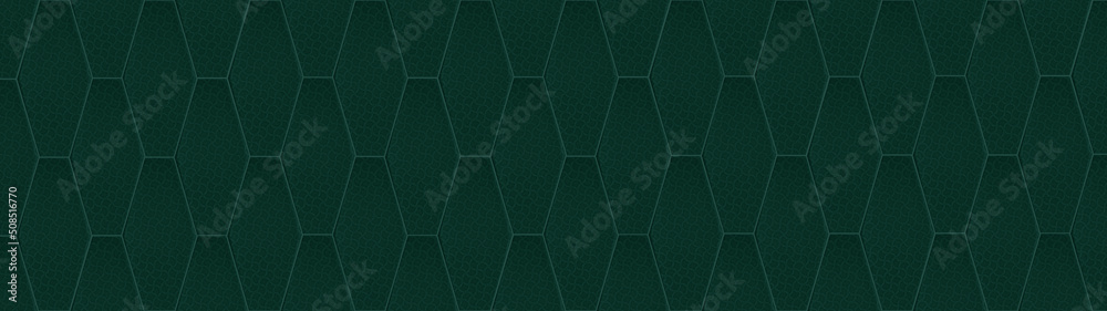 Poster abstract green seamless cement ceramic porcelain stone mosaic tiles, tile mirror wall made of hexago