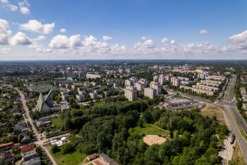 Częstochowa - city panorama, aerial view - obrazy, fototapety, plakaty