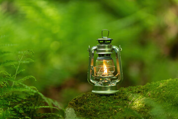 森とオイルランタン