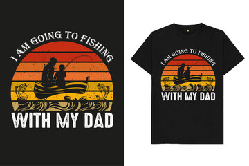 Fishing T-Shirt Vector for Happy Fathers Day