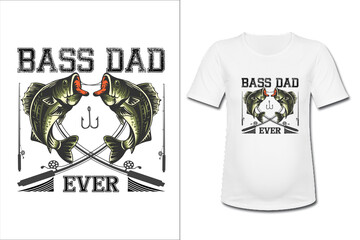 Fishing T-Shirt Vector for Happy Fathers Day