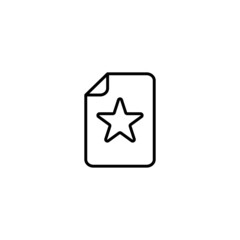 Starred document vector icon. Simple document symbol in trendy gradient style design. Vector illustration. eps 10