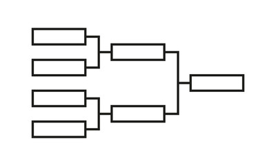 Templates of vector tournament brackets for 32 teams. Blank bracket template. Vector illustration - obrazy, fototapety, plakaty