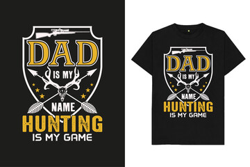 Hunting T-Shirt Vector for Happy Fathers Day