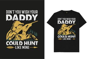 Hunting T-Shirt Vector for Happy Fathers Day