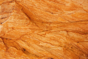 unique red sand rock. a wonderful rock structure created by Latvian nature in the Gauja National Park