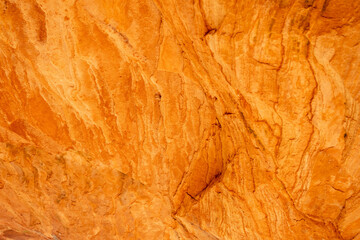 unique red sand rock. a wonderful rock structure created by Latvian nature in the Gauja National Park