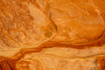 unique red sand rock. a wonderful rock structure created by Latvian nature in the Gauja National Park