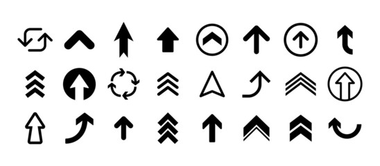 Arrow vector icons. Vector arrows.
