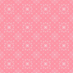 seamless white pattern on pink background. Seamless pattern with hearts and weaving. Lace, knitting,geometry, background, 