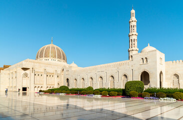 The Sultan Qaboos Grand Mosque in Muscat, Oman, Middle East