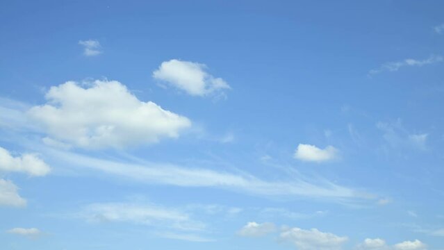 Time lapse of white clouds on blue sky at daytime 	