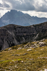 Fototapeta premium Mountain trail Tre Cime di Lavaredo in Dolomites