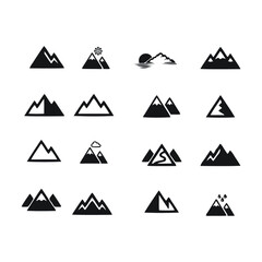 set of symbols mountain