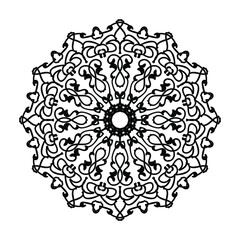 Hand drawn mandala. decoration in ethnic oriental  doodle ornament.