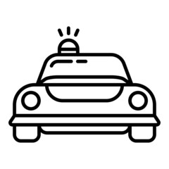 police car icon on transparent background