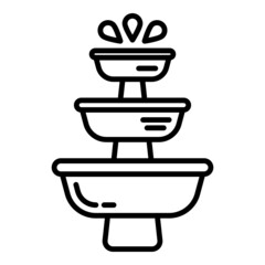 fountain icon for garden ornament