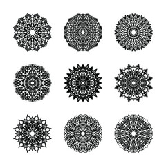 Collections  Hand drawn mandala. decoration in ethnic oriental  doodle ornament.