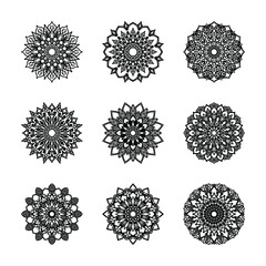 Collections  Hand drawn mandala. decoration in ethnic oriental  doodle ornament.