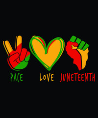 Pace Love Juneteenth Shirt, Black Pride Shirt, Juneteenth  Independence Day Shirt, Juneteenth Heart pace Shirt, Juneteenth  