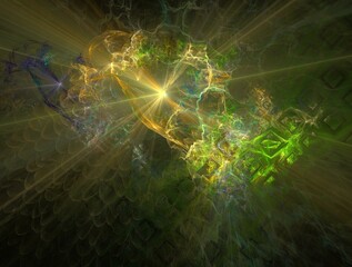 Imaginatory fractal abstract background Image