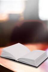 Jew psalm pray torah book on wooden desk table space.