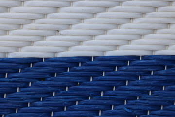 Fototapeta premium white and blue woven rope