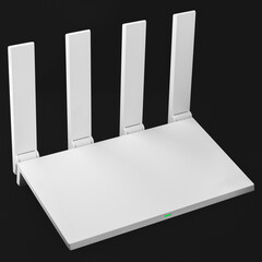 white router for wireless signals