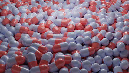 Obraz premium Blue light blue pills