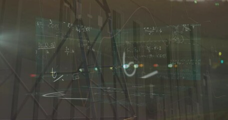 Animation of mathematical formulas over high voltage lines - Powered by Adobe