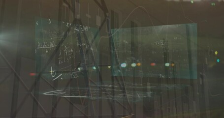 Animation of mathematical formulas over high voltage lines - Powered by Adobe