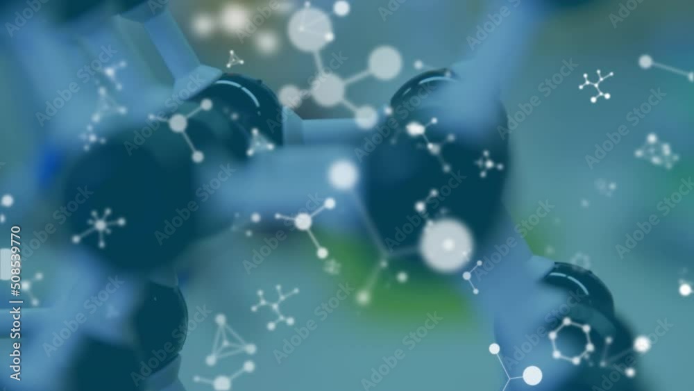 Poster animation of data processing over models in lab
