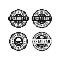 Obraz premium Restaurant badge stamps design logo collection