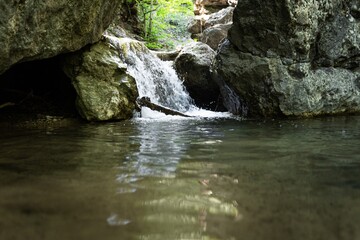 Fototapeta na wymiar Most beautiful waterfalls in forest