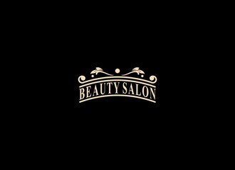 Obraz premium beauty salon logo template vector in white background