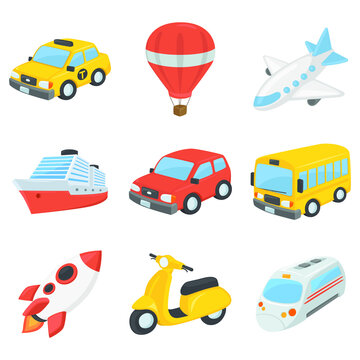 Vehicle Sign Emoji Icon Illustration. Transport Vector Symbol Emoticon Design Clip Art Sign Comic Style.