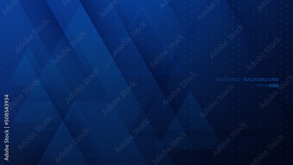 Wall mural geometric blue abstract background with diagonal line and triangle shape
