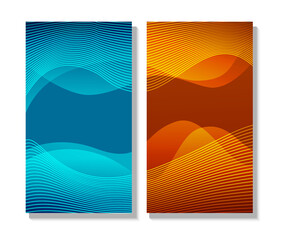 abstract background cover, line wave, vector design