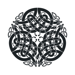 Vector celtic circlar knot. Original ethnic ornament.
