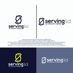 Vector illustration of serving dish vector icon logo design