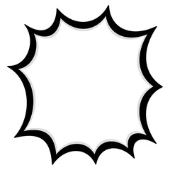 シンプルな太いギザギザふきだし