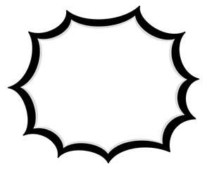 シンプルな太いギザギザふきだし