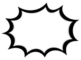 シンプルな太いギザギザふきだし