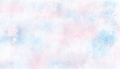 Abstract Pink and Blue Pastel watercolor background with splash painting