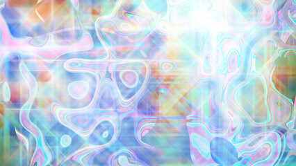 Fototapeta na wymiar Abstract luminous iridescent liquid background.