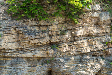 학생들의 지질학 교재용 지층과 단층